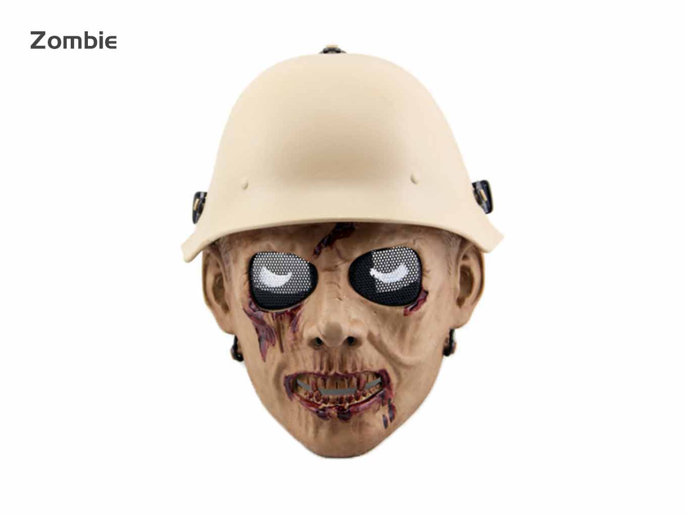 AOLS Face Mask Zombie Army Full Face for Paintball & Airsoft