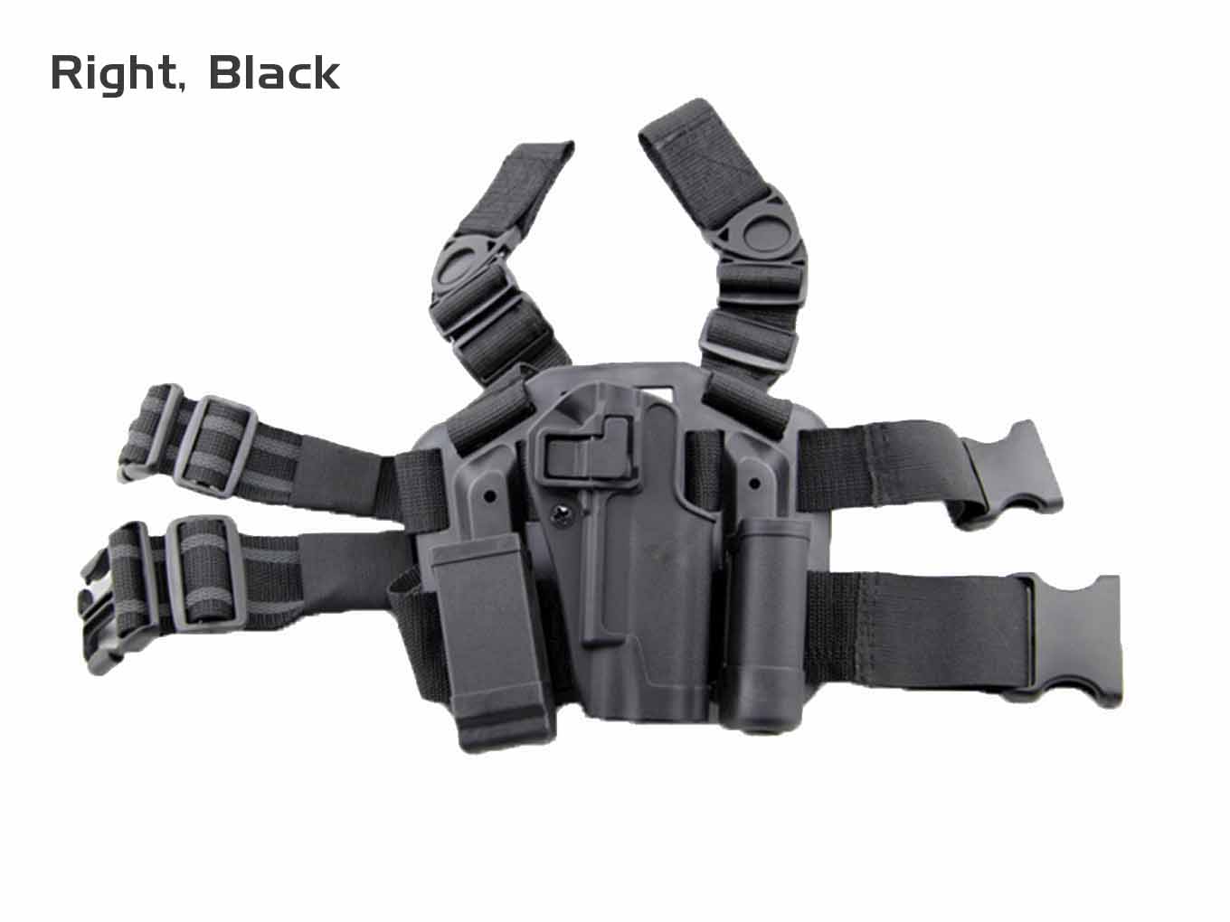 AOLS Tactical Leg Holster CQC For G1911 Black & Tan