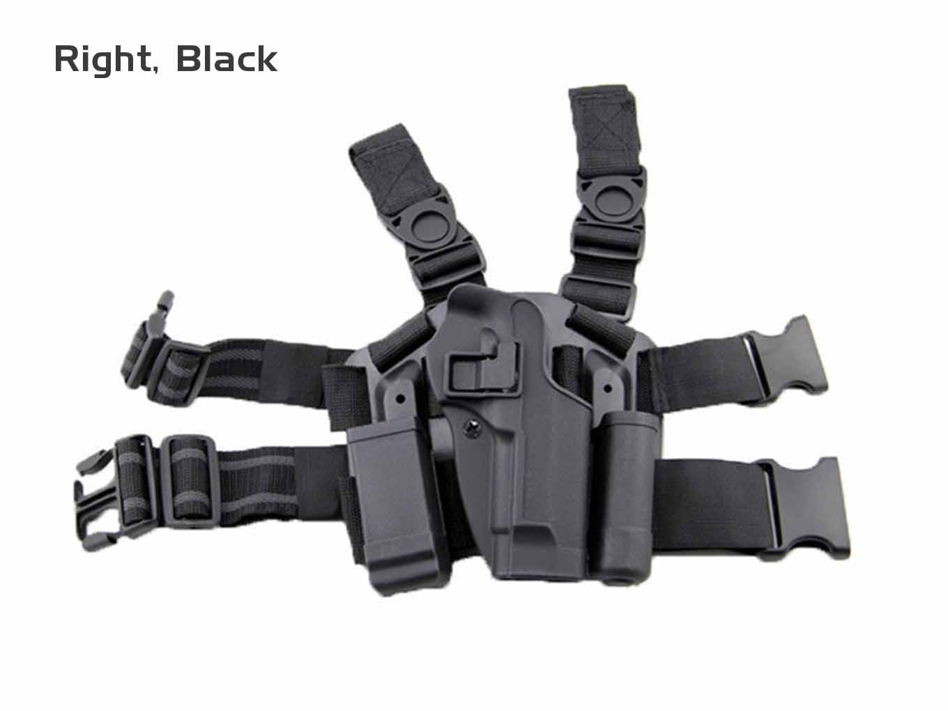 AOLS Tactical Leg Holster CQC For M92 Black & Tan
