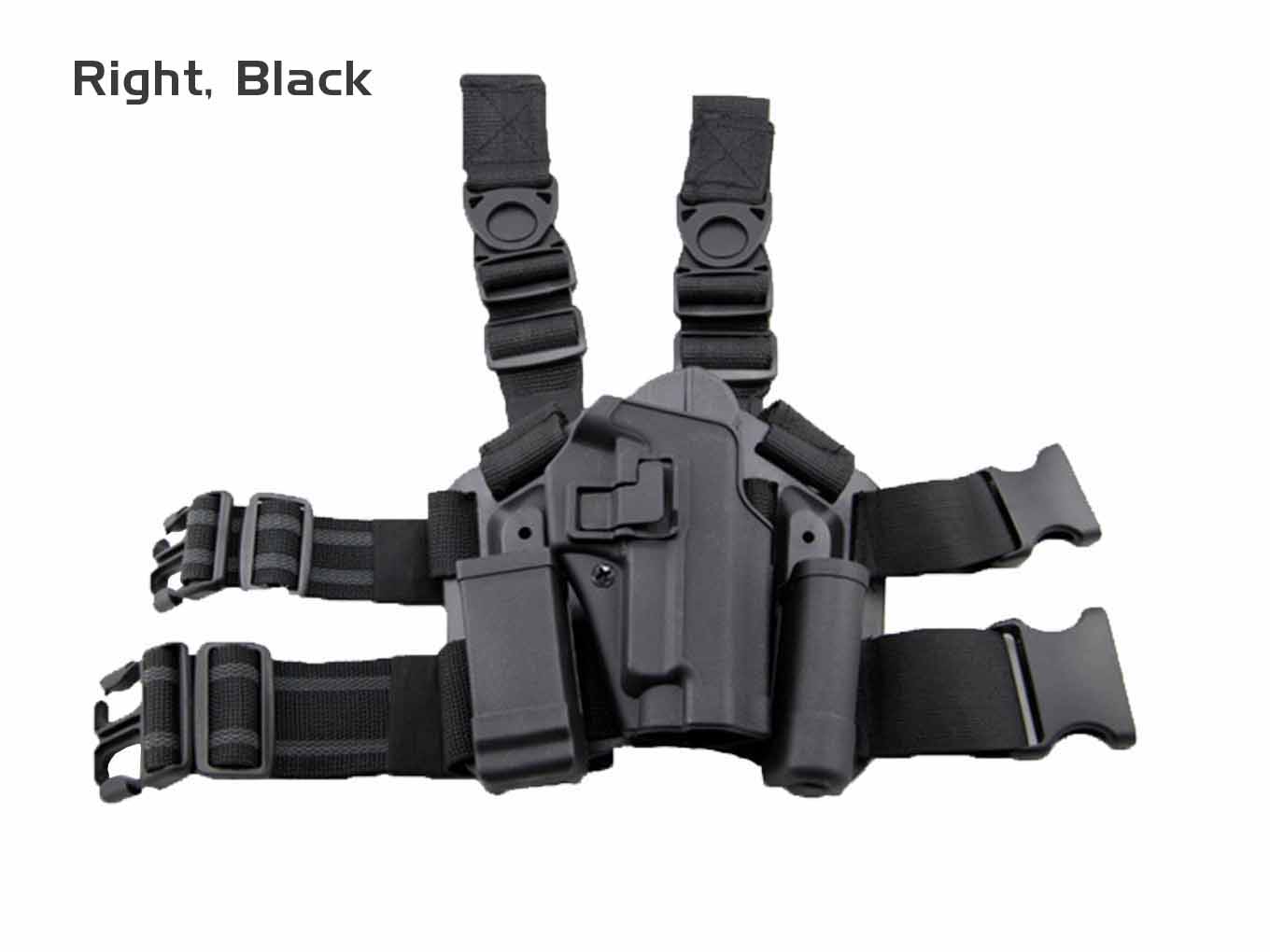AOLS Tactical Leg Holster CQC For P226 Black & Tan