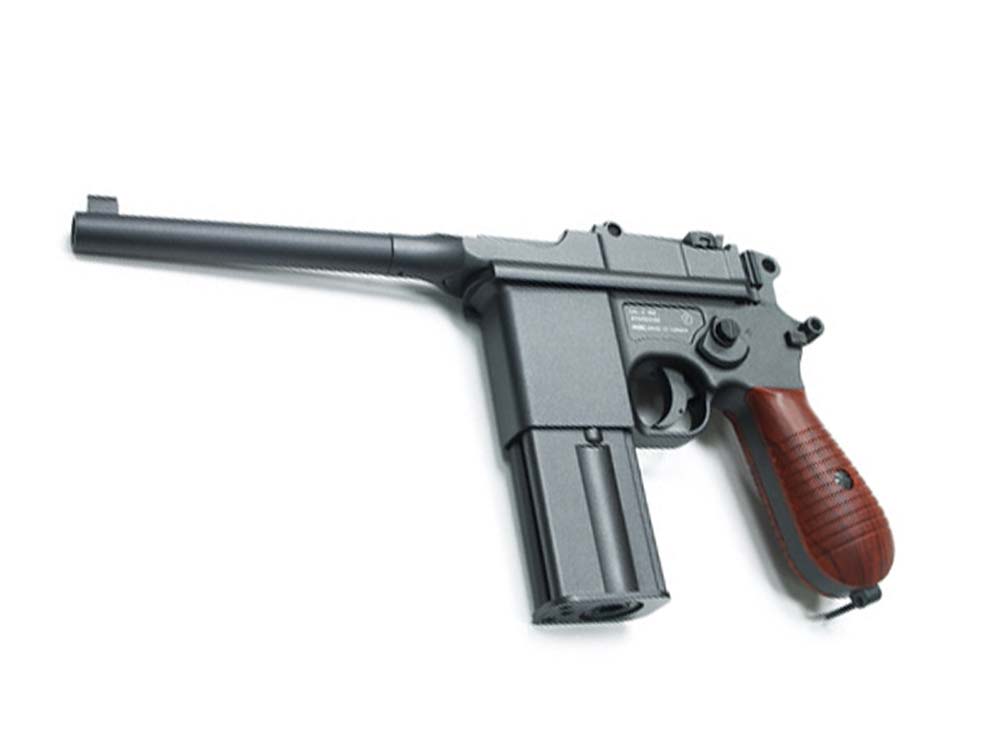 KWC Metal KCB-18DHN M712 Broomhandle 4.5mm CO2 GBB Pistol Black