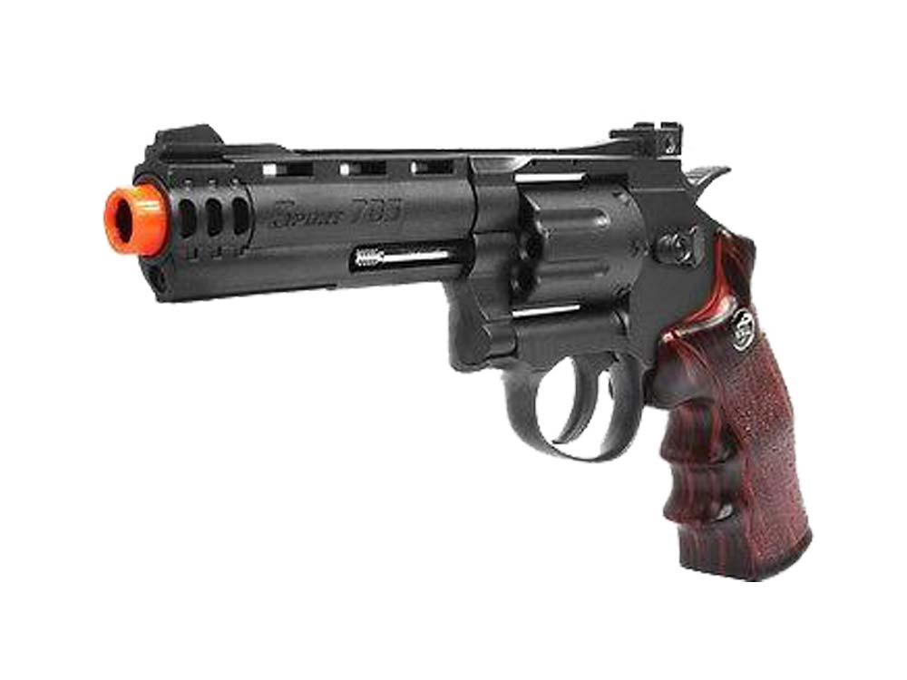 WG Full Metal 4" Magnum 4.5mm CO2 Airsoft Revolver - Black