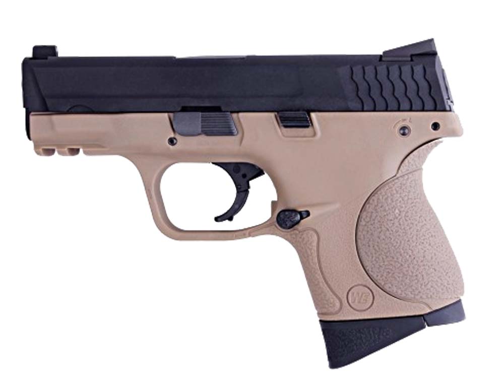 WE Metal Slide M&P Compact GBB Pistol Full Auto w/ 2 Mags Tan