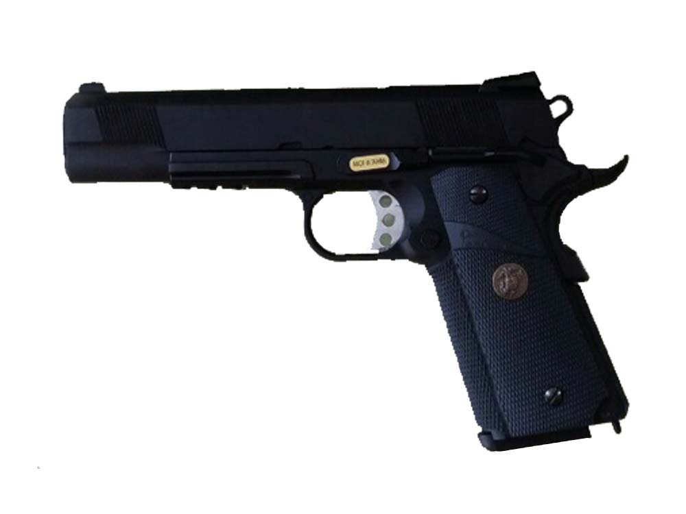 WE E008 USA MEU Black Version Full metal With Rail GBB Pistol