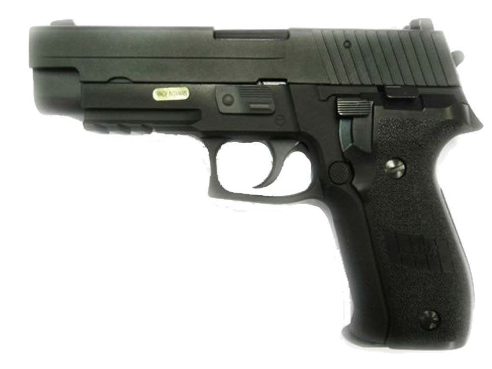 WE Full Metal Tactical F226 MK25 Rail GBB Pistol Black
