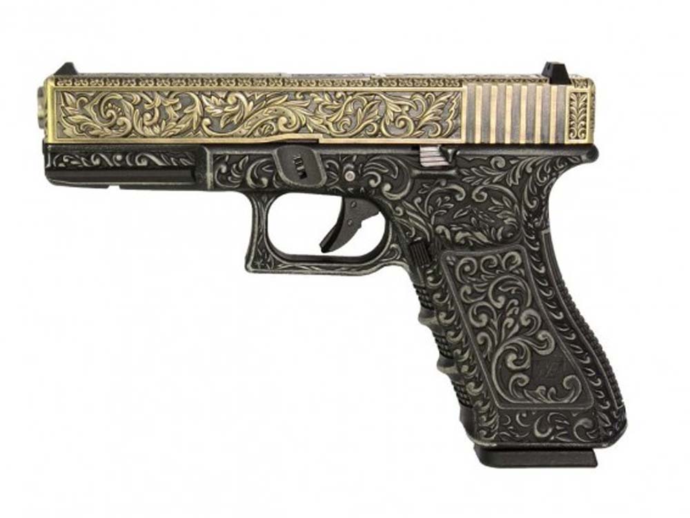 WE G17A Gen3 Carving lvory 6mm Gas Blow Back Airsoft Pistol