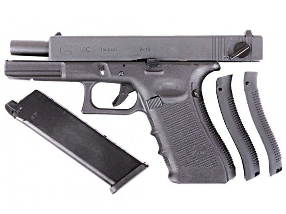 WE G18C Gen4 Black Full Metal Slide GBB Airsoft Pistol