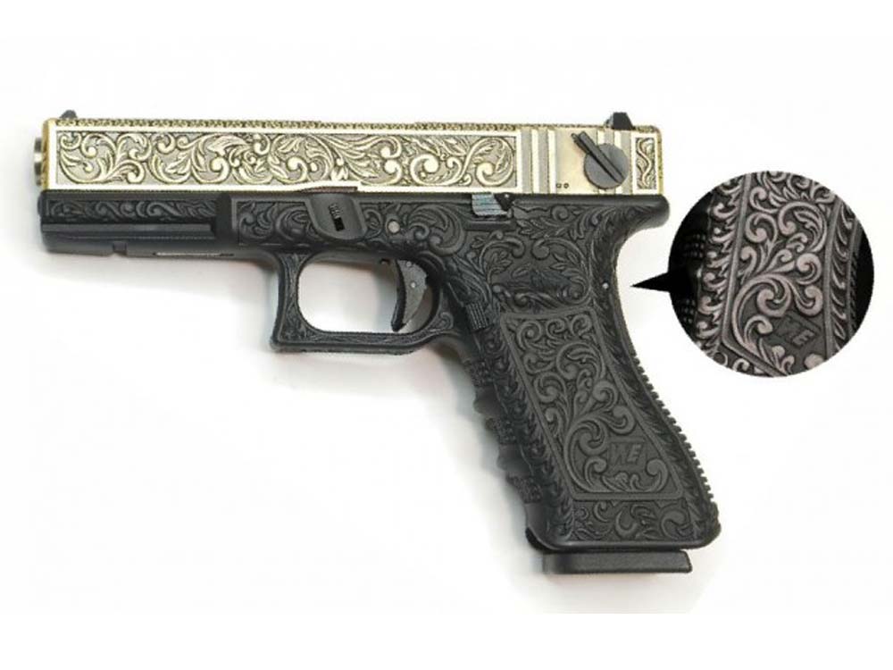 WE G18 Gen3 Etched Ivory Carving 6mm Gas Blow Back Pistol