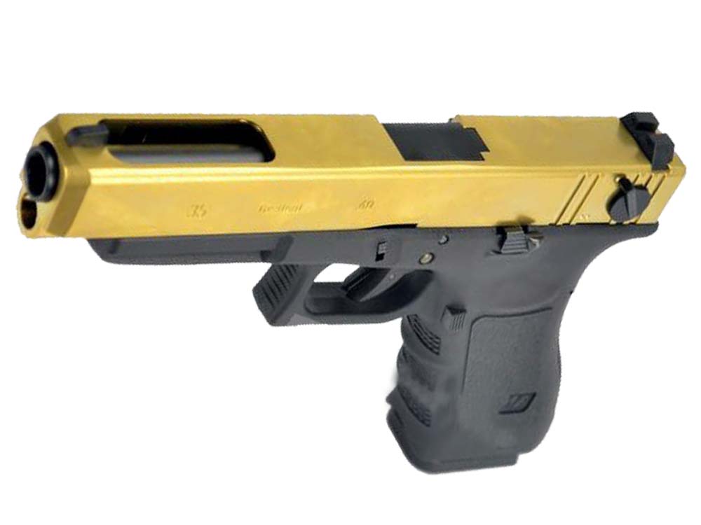 WE Metal Slide G35 GBB Pistol Full Auto Version Gold