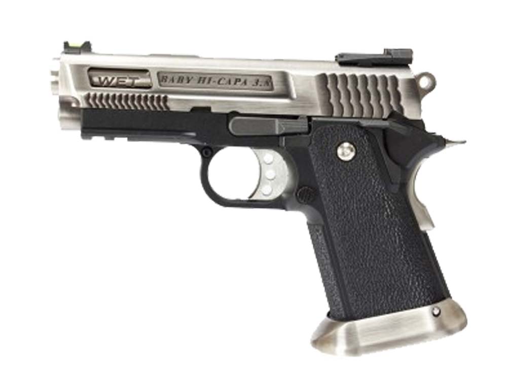 WE Baby Hi-Capa 3.8 Type 8 Full Metal GBB Pistol-SV