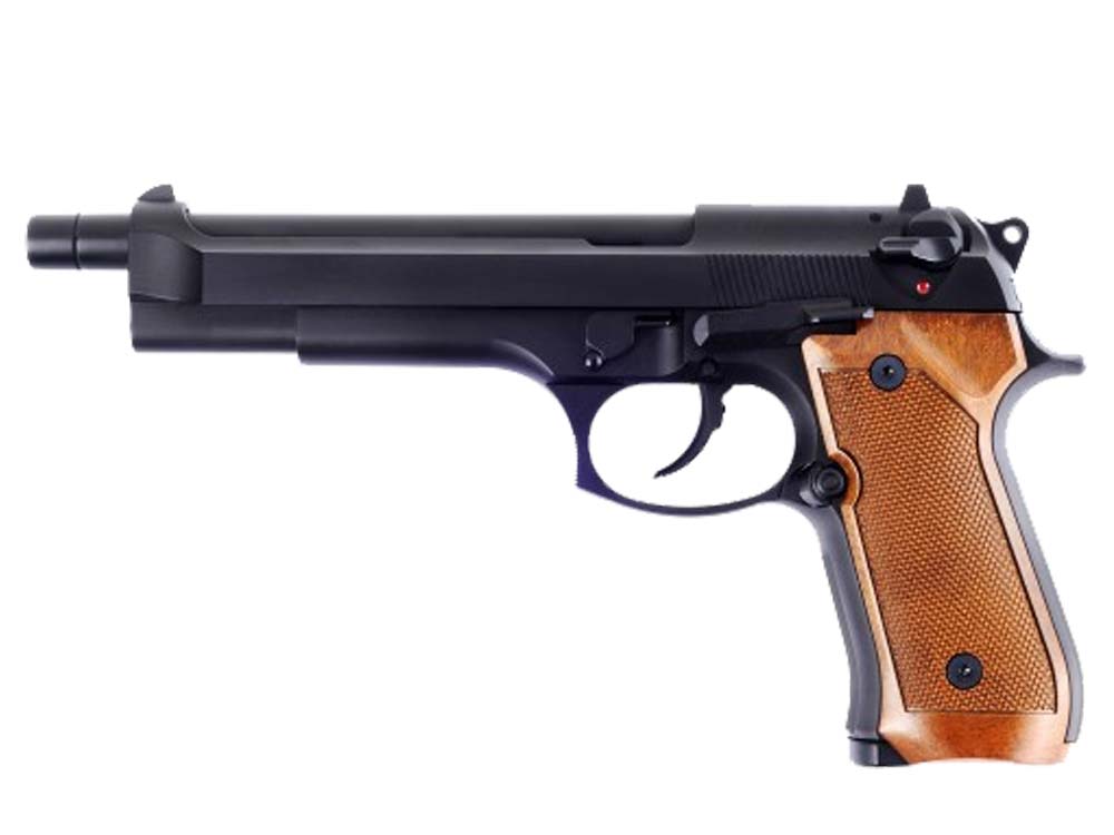 WE Metal M92F GBB Pistol with Long barrel & Extended Grip BK