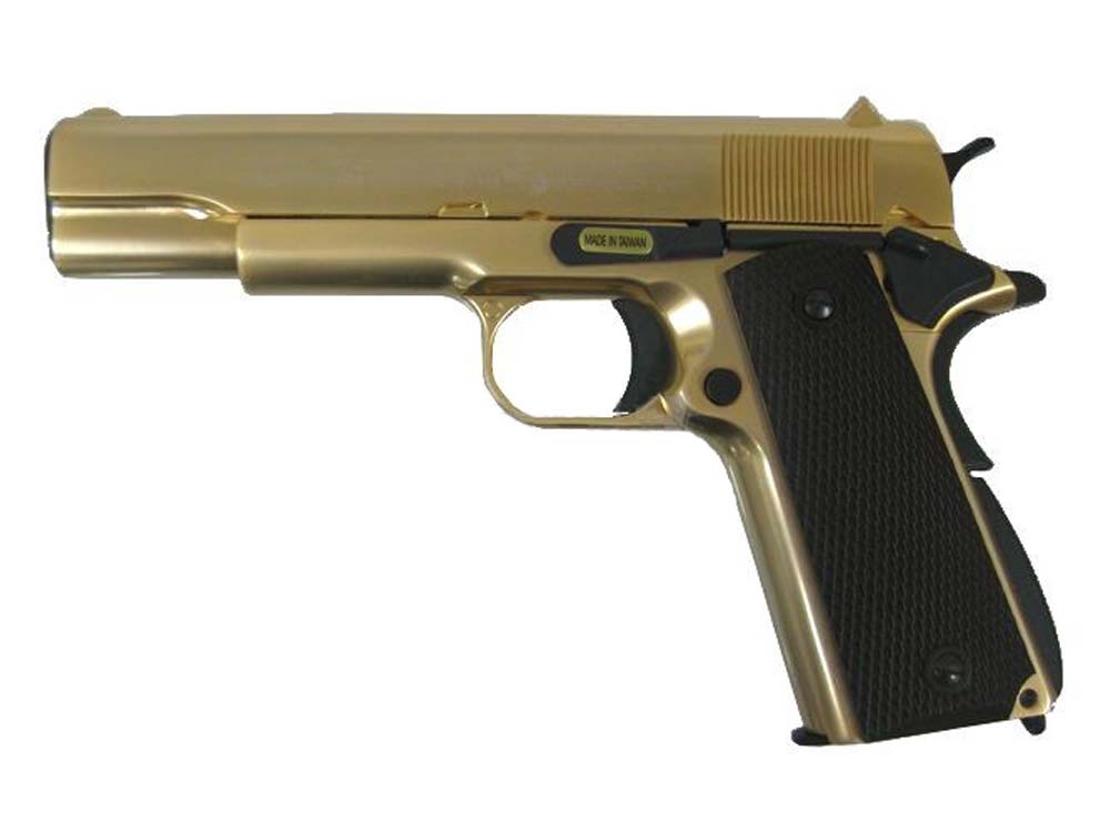 WE COLT M1911A1 Full Metal GBB Pistol Gold