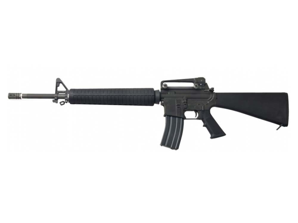 WE M16A3 Co2 Open Bolt 6mm Blow Back Assault Rifle (Black)